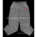 Ladies knitted CVC casual 3/4 terry pants